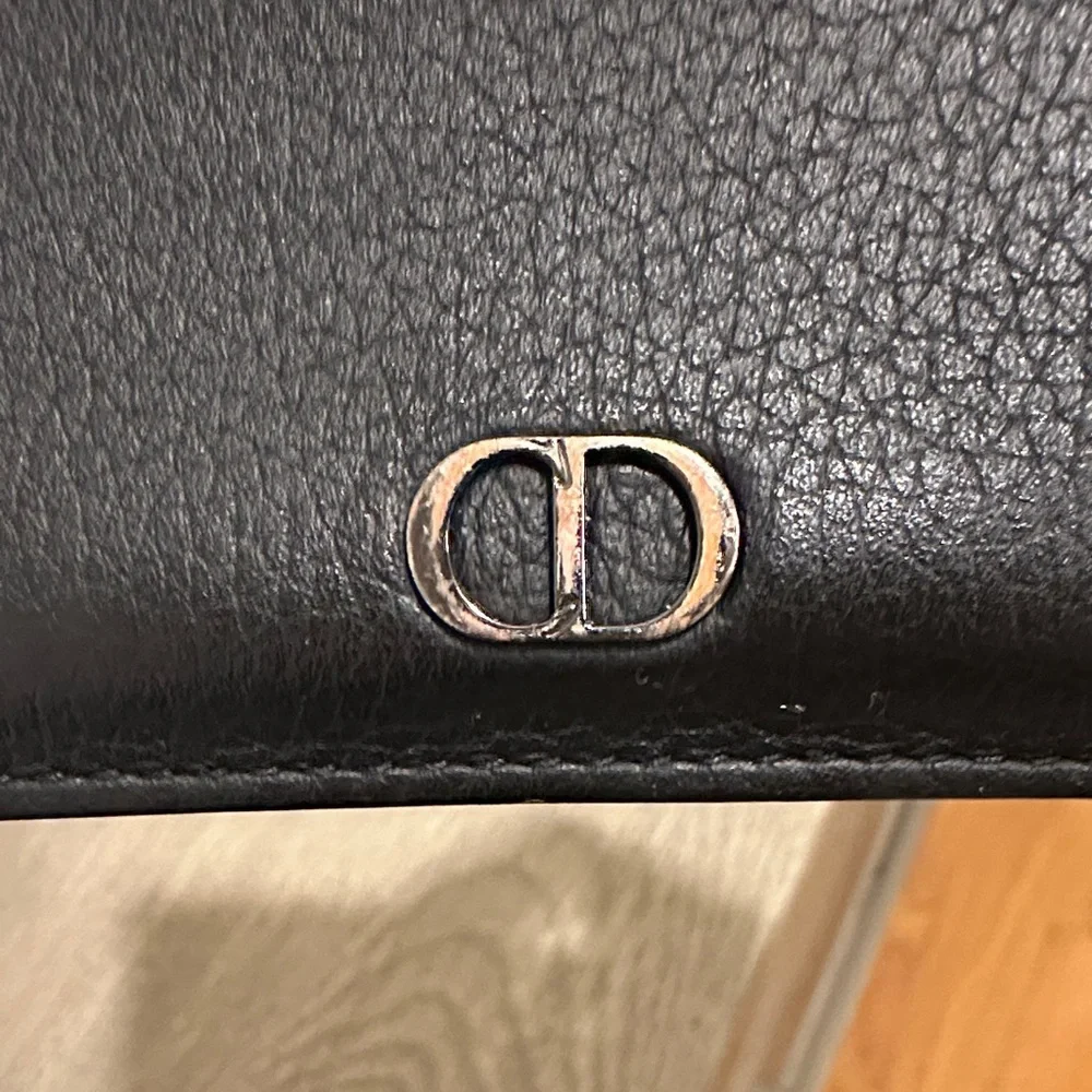 Dior Black Leather Card Holder